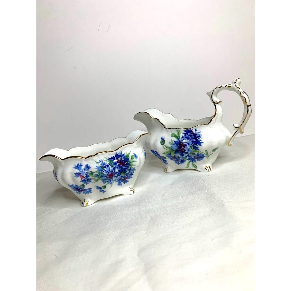 HAMMERSLEY “Cornflower Blue” 6034 Cream and Sugar Set